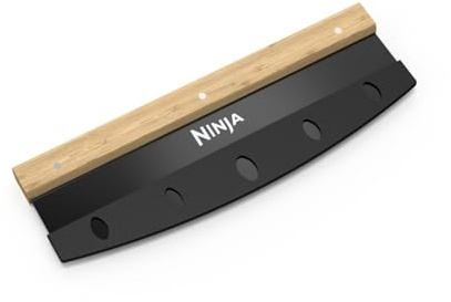 Ninja Pizza Rocker Cutter, Official Ninja Accessory, XSKROKCUTEUK | Easily Cut 30cm Pizzas, 100% Wooden Handle, Includes Blade Guard