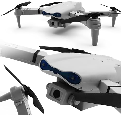 Girox - F10 4D faltbare Drohne - 34 x 34 x 8 cm - 4K Dualkamera 50x Zoom 120° Weitwinkel 45° Tilt - GPS Follow Me Headless Mode Waypoints - 60 Min Flugzeit 3x 1600 mAh Akku - FPV WiFi Spielzeug