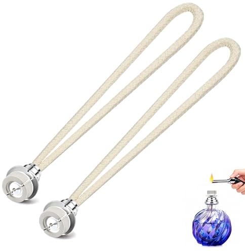 2er Set Duftlampen Dochte für Lampe Berger – Katalytischer Brenner Ersatzdocht (16 cm, Silber), Perfekt für Aromatherapie & Luftverbesserung, Ersatzbrenner Zubehör für Duftöl Lampen