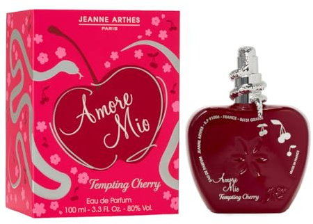 JEANNE ARTHES – Eau de Parfum für Damen Amore Mio Tempting Cherry – Sprühflakon 100 ml – Hergestellt in Grasse