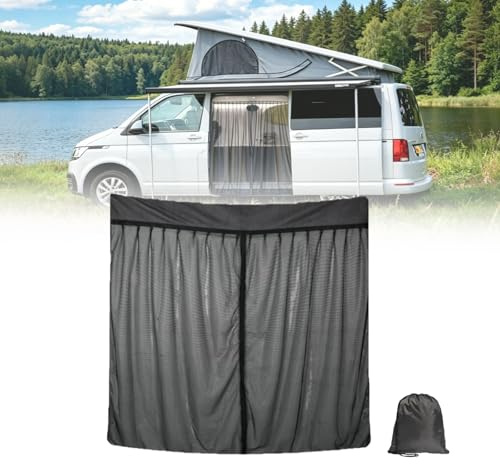 Auto Schiebetür Insektenschutznetze für VW T6,155 * 130cm/61 * 51in | Magnetische Wohnmobil Seitentür Insektenschutznetze Sonnenschutz Fliegengitter Moskitonetz Mesh Bildschirm Anti-Moskito Net