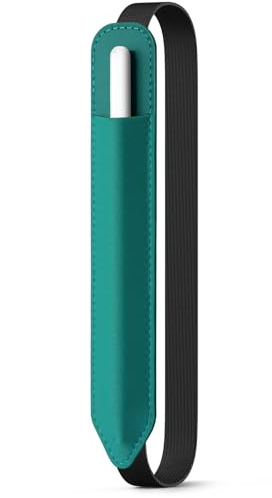 MoKo Stiftetui-Halterung passend für den Apple Pencil, Nachtgrün | für Apple Pencil Pro/1./2. Gen/USB-C, mit elastischem Band, elastische Tasche, Auf für iPad-Hülle aufkleben 9,7-13 Tablet