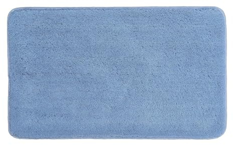 Kleine Wolke Badteppich Relax Azur 60 x 100 cm | OEKO-TEX zertifiziert, rutschhemmende Unterseite, für Fußbodenheizung, maschinenwaschbar, 100% Polyacryl