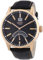 Esprit Herren-Armbanduhr XL Moody Rosegold Black Analog Quarz Leder