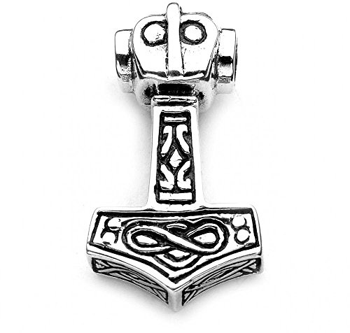 Peter Stone Sterling Silver Thor's Hammer Pendant (TM)