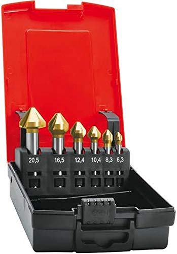 Format Kegelsenker-Set HSS TiN Zylinderschaft 75Grad 6,3-20,5mm