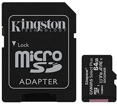 Original Kingston microSD SDHC Memory Card 64 GB for Samsung Galaxy A3 2016 A310 °F, Memory Card for Phone