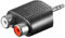 goobay 11604 Adaptateur RCA Prise AUX 3,5 mm mâle vers 2 stéréo femelle 3,5 mm mâle (3 broches stéréo) > 2 RCA femelle (audio gauche/droite)