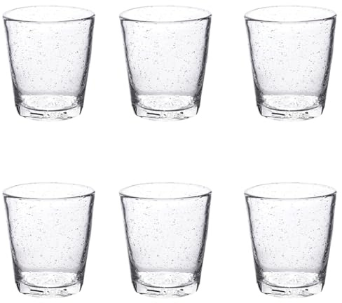 Villa d”Este Home Tivoli Set 6 Pezzi Cancun Bicchiere Acqua, Vetro soffiato, Bianco, 9 cm, 6 unità