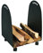 Lienbacher Holzkorb, mit Rollen schwarz beschichtet B/H/T = 40/58/36 cm