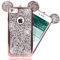 NALIA Coque Silicone Compatible avec iPhone 7, Ultra-Fine Glitter Housse Protection Oreilles Souris Case Paillettes Cover, Slim Bling Etui Telephone Bumper Mince Résistant, Couleur:Rose Gold Or