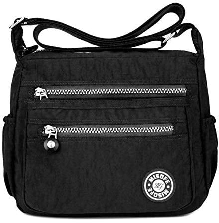 Purses and Shoulder Handbags for Women Crossbody Bag Messenger Bags (Black)(Size:S)