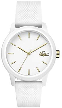 Lacoste Analog Quarzuhr für Herren Kollektion LACOSTE.12.12 mit Schwarzes Silikonarmband - 2011186