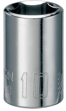 CRAFTSMAN Shallow Socket, Metric, 1/4-Inch Drive, 10mm, 6-Point (CMMT43508)