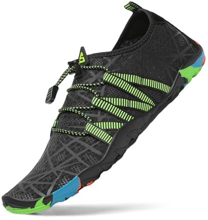 Chaussures Aquatiques Homme Femme pour Sport Surf léger Respirant Water Shoes, C-noir, 37 EU