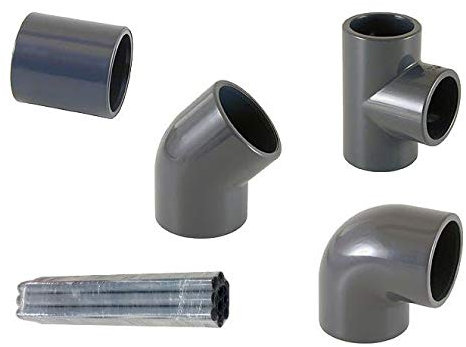 Winkel 90°, Winkel 45°, T-Stück, Muffe, Rohre, Cepex (Muffe, 63mm)