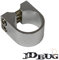 Jdbug MS130 Original Street Series Scooter Double Collar Clamp - Chrome
