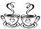 Wandtattoo Doppel Kaffee Teetassen Wandaufkleber Wandtattoos Küche Wanddeko Kaffee Wandsticker Wandaufkleber für Glasfenster Café Esszimmer Und Restaurant