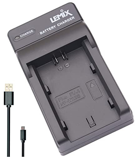 Lemix (Fuj-W235) Ultra Slim USB Charger Compatible with FUJIFILM NP-W235 Batteries & FUJI X-T4, X-T5, X-H2, X-H2S, GFX 50S II & GFX 100S Cameras