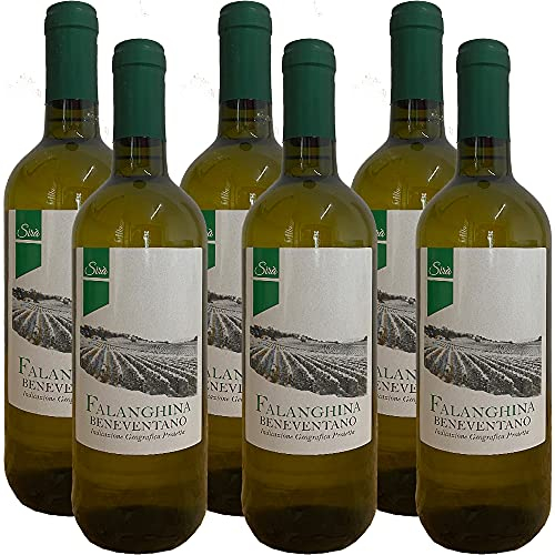 Falanghina del Beneventano Igp | Vino Bianco da Tavola | Campania | 6 Bottiglie 75Cl | Idea Regalo