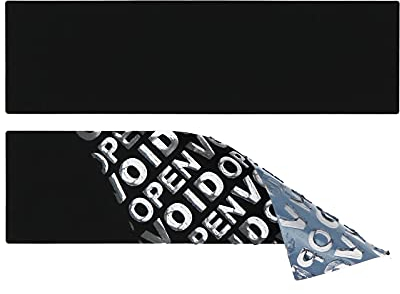 100 x Siegel Aufkleber rückstandsfrei entfernbar, 70 x 20 mm, Sicherheitsetiketten, Klebesiegel, Garantiesiegel, Verschlusssiegel VOID OPEN (Schwarz)