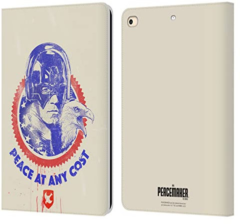 Head Case Designs Offizielle Peacemaker: Television Series Christopher Smith & Eagly Graphics Leder Brieftaschen Handyhülle Hülle Huelle kompatibel mit Apple iPad 9.7 2017 / iPad 9.7 2018