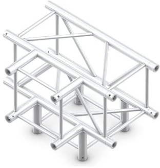 Milos Pro-40 Square F Truss - T-cross + Down 4-way QLLF40-90° corner - heavy duty - F