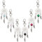 nbeads 12 Stück 6 Farben Traumfänger Charms, Legierung Schlüsselanhänger Anhänger Dreamcatcher Anhänger Mit Kunststoffperlen Karabinerverschluss Clip Für Schlüsselring Halsketten Schmuckherstellungs