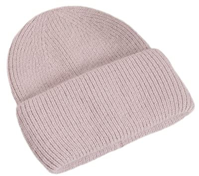 YM YOUMU Gorro de punto ligero de invierno para mujer, gorro de pescador, Lila Púrpura, Talla única