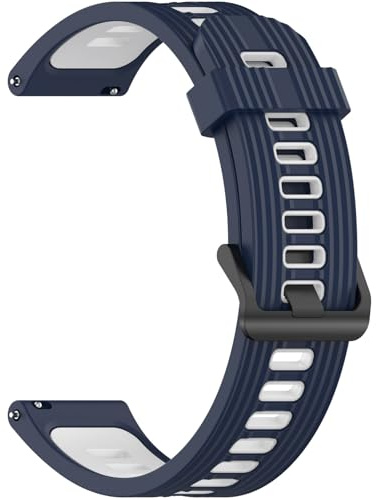 Wownadu 20mm Quick Release Watch Strap Compatible for Garmin Vivoactive 5/3, Venu, Venu 2 Plus/Sq/Sq 2, Strap Women Men Wristband for Vivomove 3/Trend/Sport/Style Blue White