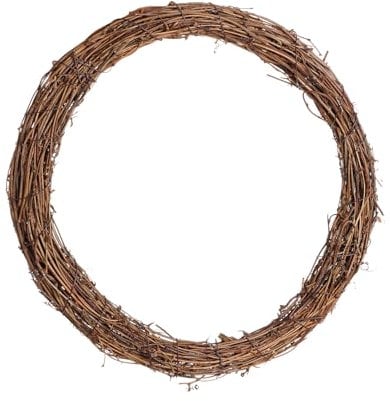 Weinreben-Kranz-Set, Marrywindix 1 Stück natürlicher Weinzweig Kranz Weihnachten DIY Rattan Kranz Girlande für Weihnachten Urlaub Handwerk Hochzeit Dekor (35,6 cm)