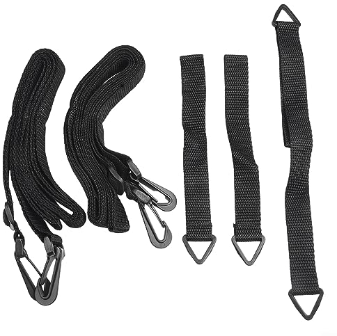 QOXEZY Fester Gurt für Sonnenschirm, Windschutzgurte mit Haken für Ampelschirme, Garten Terrasse verstellbar wetterfest Windsicherung sicher sichere Gurte