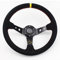 Volante Sportivo Auto,Volante A Calice 14 pollici Nero Deep Mais Racing Volante Universale rally Drift Sport Volante Decorazione (Color : Black)