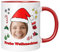 TassenTicker - lustige Weihnachtstasse - Personalisierte Kaffeetasse - Wunschnamen - Geschenk für Familie, Freunde, Mann und Frau - Weihnachtsmütze - rot