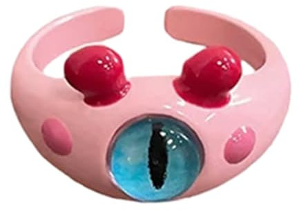 ROCKIA Lustige Ringe – Trendige Ringe Weird Big Ringe – Mode Ringe Verstellbar Y2K Lustiges Fingerzubehör für Erwachsene Teenager Mädchen