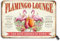 BNVXR Vintage-Blechschild Flamingo-Lounge, 20 x 30 cm, Vintage-Look, Eisen-Dekoration, Kunstschild für Zuhause, Zimmer, Strand, Bar, Männerhöhle, lustige Wanddekoration