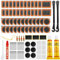 Bohoray Kit de Réparation Pneus de VéLo, 105 Pièces Rustine Velo avec 14 de sans Colle Rustine, kit Crevaison Velo pour Motos BMX Les vélos de Route et de Montagne et Caoutchouc Gonflable