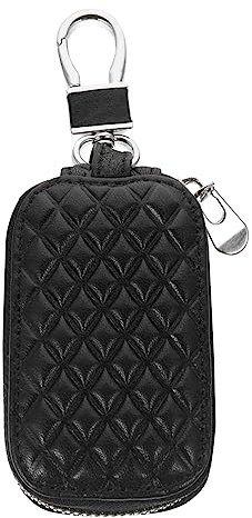 GLEAVI 1pezzi Custodia in Pelle Per Portachiavi Custodia Protettiva Per Chiavi Auto Cerniera Realizzata in Vera Pelle Di Elegante e Resistente