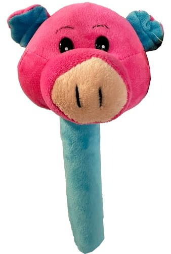 alles-meine.de GmbH Kuscheltier - lustiger Hammer - Schwein mit Sound - 27 cm - Plüschtier Kuscheltier - Baby Kleinkinder Kinder Schmusetier - Kuschelkissen ab Geburt Schnuffelti..