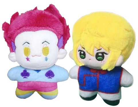Xinnice Anime Kurapika & Hisoka Mini Kissen Cartoon-Figur Weiches Kissen Niedlich Gefüllte Wurfkissen, Schlafzimmer, Autodekoration,Geburtstagsgeschenk 12cm