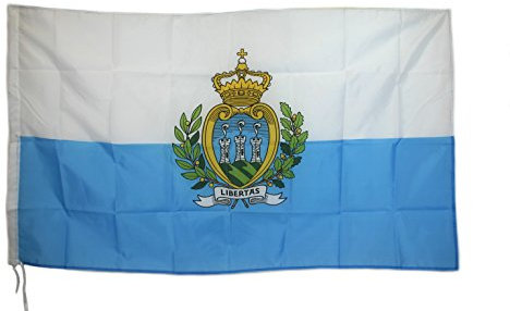 Bandiera Flag Repubblica San Marino SANMARINESE Rocca Monte Titano cm90x150 Alta QUALITA' Tessuto resistente