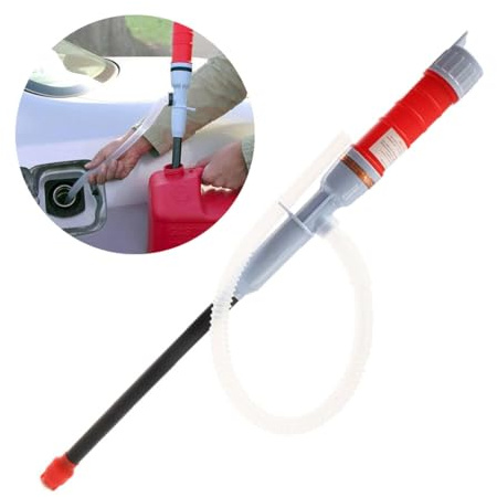 LUTAKU Battery Fuel Transfer Pump, Electric Water Pump, Liquid Fuel Siphon Transfer Handy Pump for Gas, Water, Oil, Other Liquid (RED)