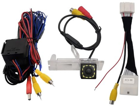 HD Rückfahrkamera Für Clio 4 IV Für MK3 Für MK4 2012-2018 & Bildschirm Fisheye Dynamische Flugbahn HD Auto Rückansicht Backup-Kamera Rückfahrkameras(12LED)