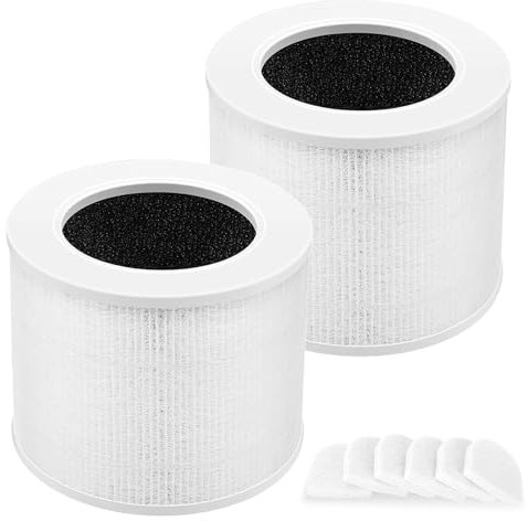 Laukowind Core Mini Ersatz-HEPA-Filter, kompatibel mit LEVOIT Core Mini Luftreiniger, 3-in-1-Hocheffizienz-Core-Mini-RF-Filterersatz, 2er-Pack Filter + 6er-Pack Aromapads