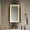 SIRHONA Armoire de Toilette Miroir, Armoire Murale avec Éclairage LED et Prises de Courant, Interrupteurs à Commande Tactile, Dimmable,Trois Températures de Couleur Réglables, 38.5 x 70 x 16cm