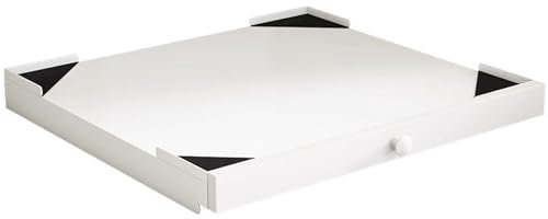 FLFLF Kit de apilamiento para Lavadora y Secadora, Kit de apilamiento Universal para Lavadora y Secadora con Estante Deslizante extraíble, Marco de conexión metálico