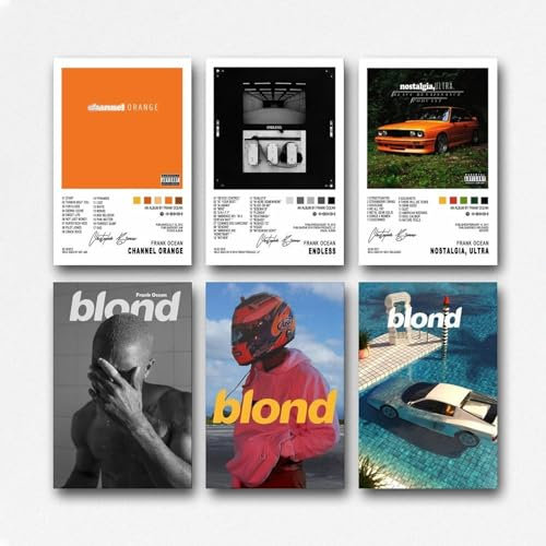 Ein Set von 6 Frank Ocean Poster Musikposter Frank Ocean Poster Album Musik Poster Frank Ocean Rapper Retro Frank Ocean Album Cover Poster Endless Frank Ocean Rap Musikposter Frank Ocean Album