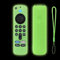 KNOXS Silicone Remote Case Compatible with Amazon Fire TV Stick 4K 2nd Gen, [Anti Slip, Shockproof, Dustproof] Case Compatible with Amazon Fire TV Smart TVs (Glow Green)