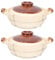 Mipcase 2 Piezas Cacerola Monomando Arcilla Sopa Cazuela Grande De Barro Plato De Cacerola De Cerámica Cacerolas Para Horno Cuencos Aptos Para Horno Moldes Con Tapas Arcilla Beige
