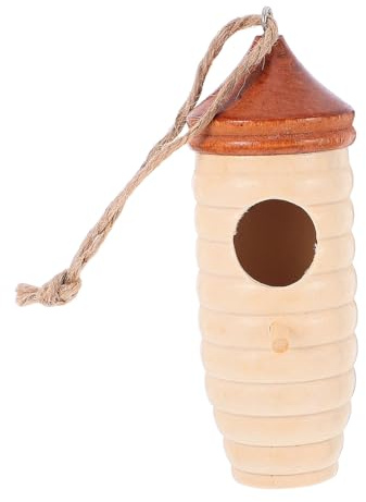 Holz Kolibrihaus Braun, Charmant Handgefertigt, Hausform